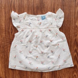 ベビーギャップ(babyGAP)の美品ベビーギャップBaby GAP小花柄フリル袖トップス/ブラウスsize100(ブラウス)