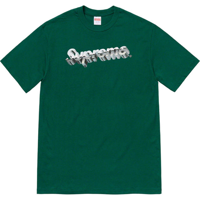 Supreme(シュプリーム)の supreme Chrome logo Tee L dark green メンズのトップス(Tシャツ/カットソー(半袖/袖なし))の商品写真