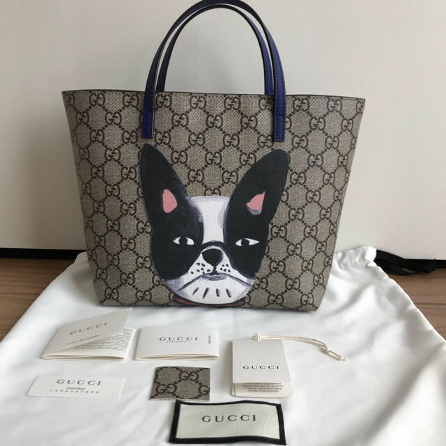 Gucci(グッチ)の美品 GUCCI グッチ GGスプリーム ドッグバッグ レディースのバッグ(トートバッグ)の商品写真