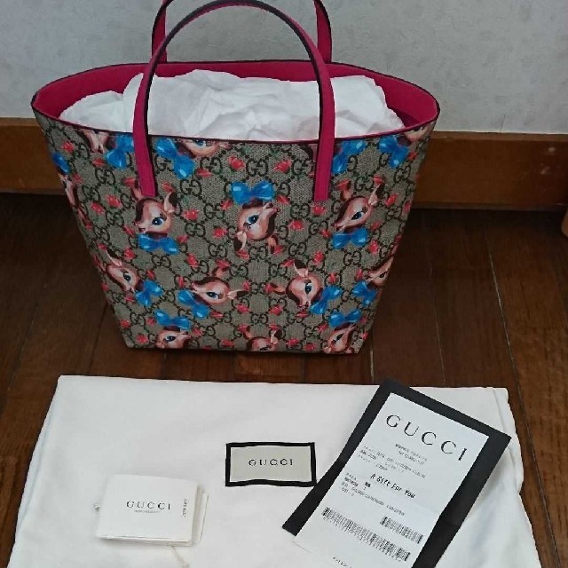 Gucci(グッチ)のGUCCI グッチ チルドレン バッグ バンビ キッズ/ベビー/マタニティのこども用バッグ(トートバッグ)の商品写真