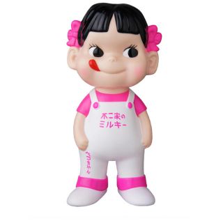 メディコムトイ(MEDICOM TOY)の不二家ソフビコレクション　ペコちゃん 白×蛍光ピンク(キャラクターグッズ)