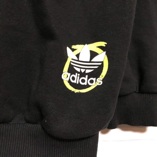 adidas originals シースルー ロング丈パーカー ワンポイント刺繍