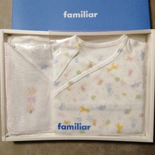 ファミリア(familiar)の新品未使用　ファミリア半袖肌着&ガーゼ２枚セット(肌着/下着)