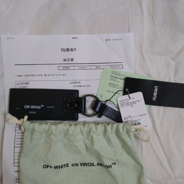 新品  Off-White SEASONAL LOGO KEY HOLDER