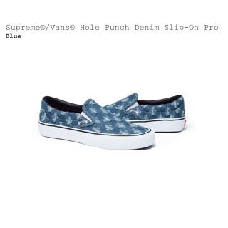 シュプリーム(Supreme)のSupreme Vans Hole Punch Denim Slip-On(スニーカー)