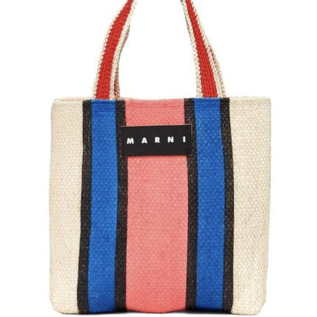 ［新品未使用］MARNI マルニ クロシェハンドル カナパバッグ ブルー ピンク