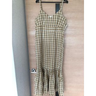 マウジー(moussy)の未使用☆moussyチェックキャミワンピース(ロングワンピース/マキシワンピース)