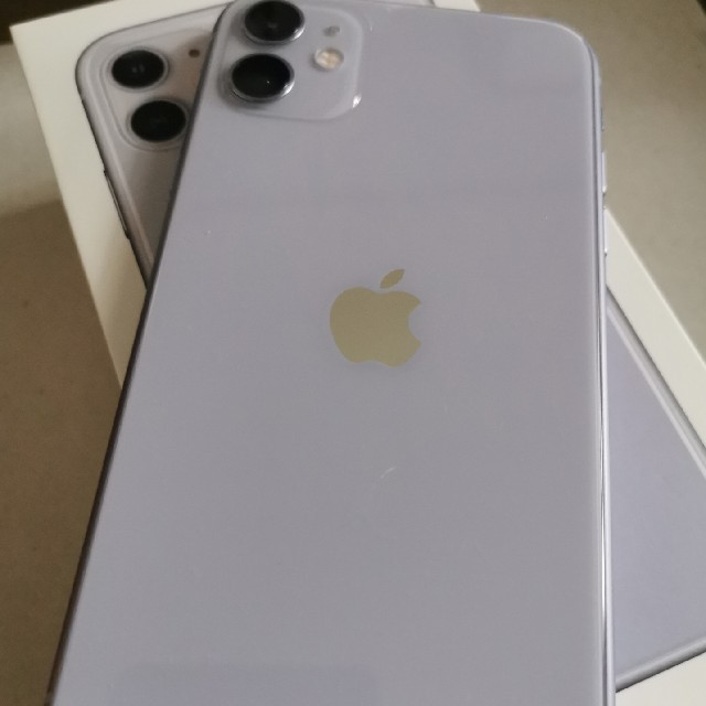 iPhone11 128GB パープル美品 クリアケース、フィルムつき