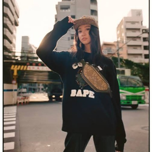 A BATHING APE(アベイシングエイプ)の新品　COACH　A BATHING APE　限定コラボ　ジャガード　キャップ メンズの帽子(キャップ)の商品写真