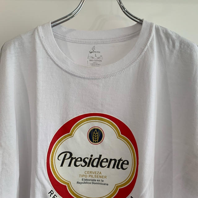 Presidente ビール　カンパニー　Tシャツ　プリント　デザイン古着　古着 メンズのトップス(Tシャツ/カットソー(半袖/袖なし))の商品写真