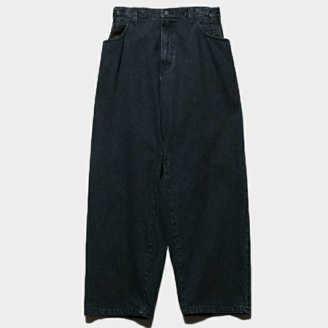 パンツstein EX WIDE HOOKED DENIM JEANS BLACK