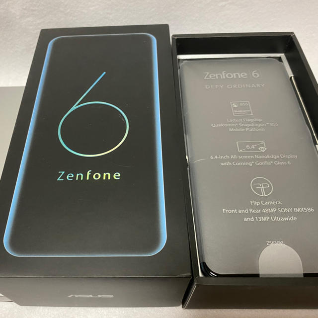 美品 国内版SIMフリー Zenfone6 ZS630KL ブラック