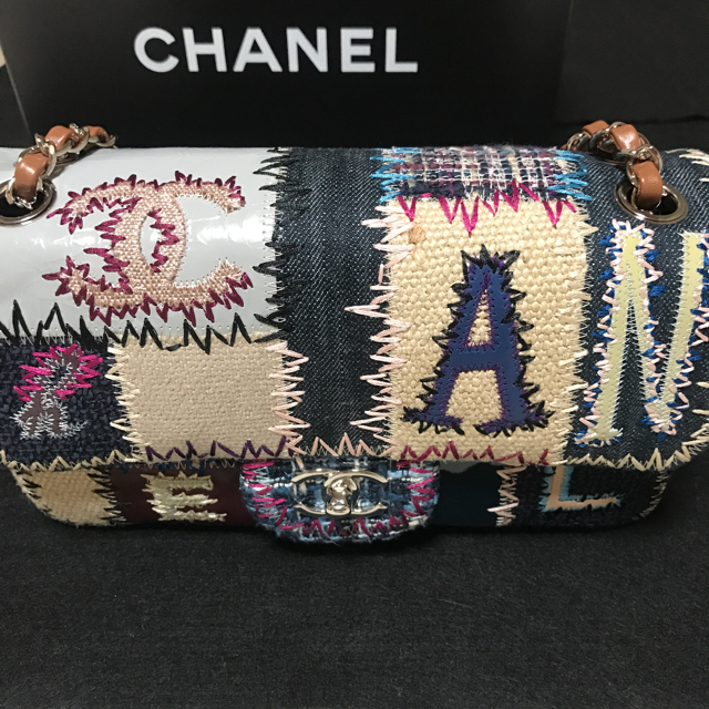 CHANEL♡極美品 パッチワーク ココターンロック Wチェーンショルダーバッグ