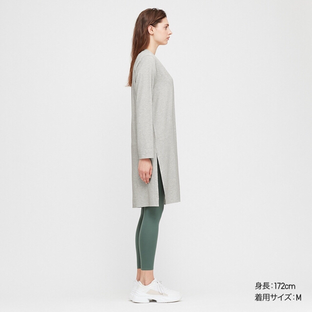 UNIQLO(ユニクロ)のユニクロ エアリズムシームレスUVカットロングカーディガン L／ダークグレー新品 レディースのトップス(カーディガン)の商品写真