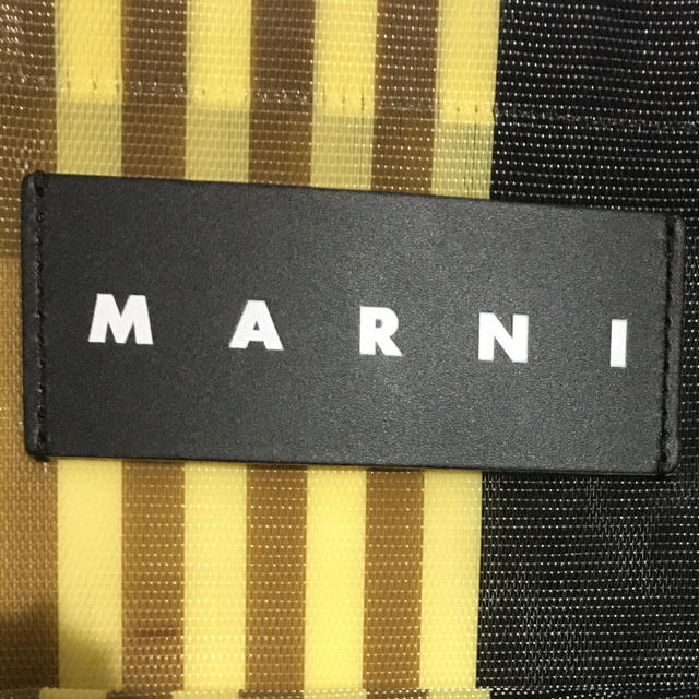 MARNI MARKET ストライプバッグ ミニ  マルチグレー