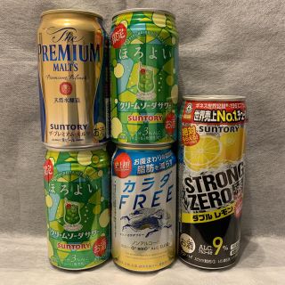 サントリー(サントリー)のお酒 ほろよい プレモル ストロングゼロ 飲み比べ 5本セット(リキュール/果実酒)