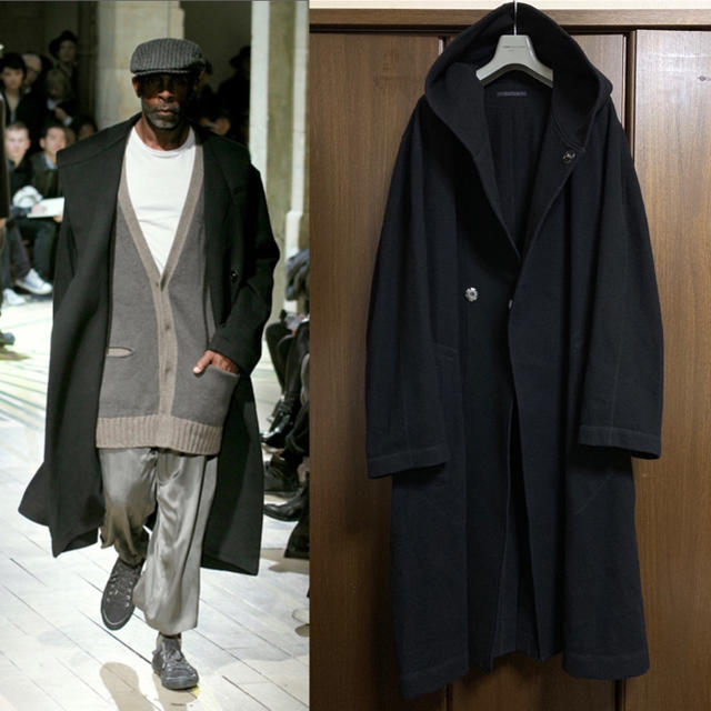 yohji yamamoto ヨウジヤマモト レギュレーション コート フード-