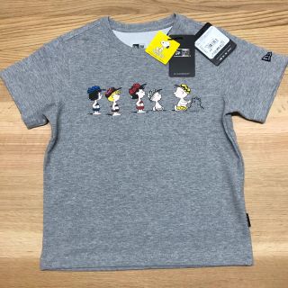 ニューエラー(NEW ERA)の【新品】ニューエラ Tシャツ スヌーピー 120 グレー(Tシャツ/カットソー)