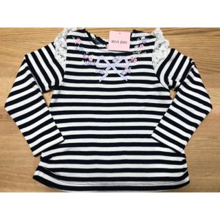 メゾピアノ(mezzo piano)の【専用】新品 メゾピアノ　ロンT ボーダー 110 2点(Tシャツ/カットソー)