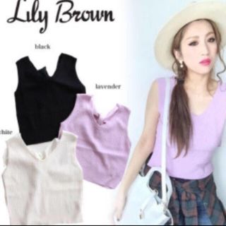 リリーブラウン(Lily Brown)の値下げ♡リリーブラウン♡ノースリーブ (カットソー(半袖/袖なし))