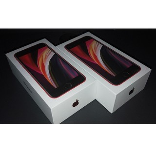 アップル(Apple)のiPhone SE 第2世代　新品未使用　シムフリー　128g　au 2台分　赤(スマートフォン本体)