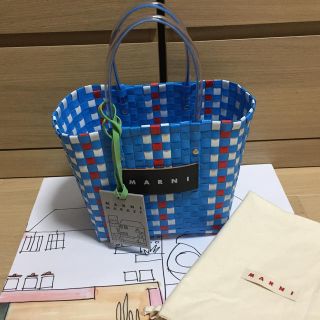 マルニ(Marni)のマルニ  マルニフラワーカフェ ピクニックバッグ ミニ(かごバッグ/ストローバッグ)