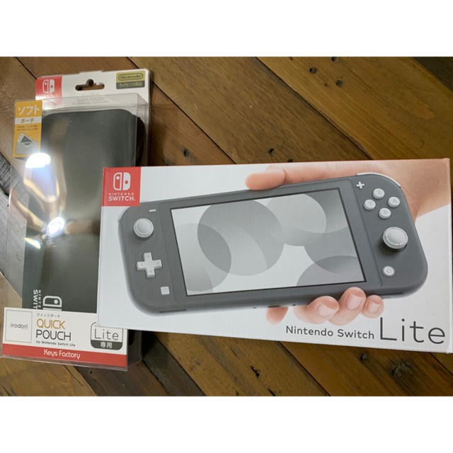 ニンテンドースイッチライト 本体 グレー 灰色 新品未開封品＋ソフト ...