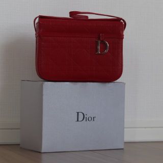 クリスチャンディオール(Christian Dior)のクリスチャン ディオール ハンドバッグ バニティ 赤 パーティー ポーチ(ハンドバッグ)