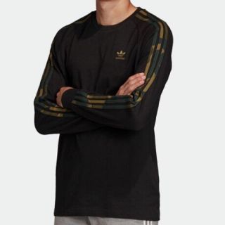 アディダス(adidas)の【新品】アディダスオリジナルス　長袖Tシャツ サイズL カモフラージュ　ブラック(Tシャツ/カットソー(七分/長袖))