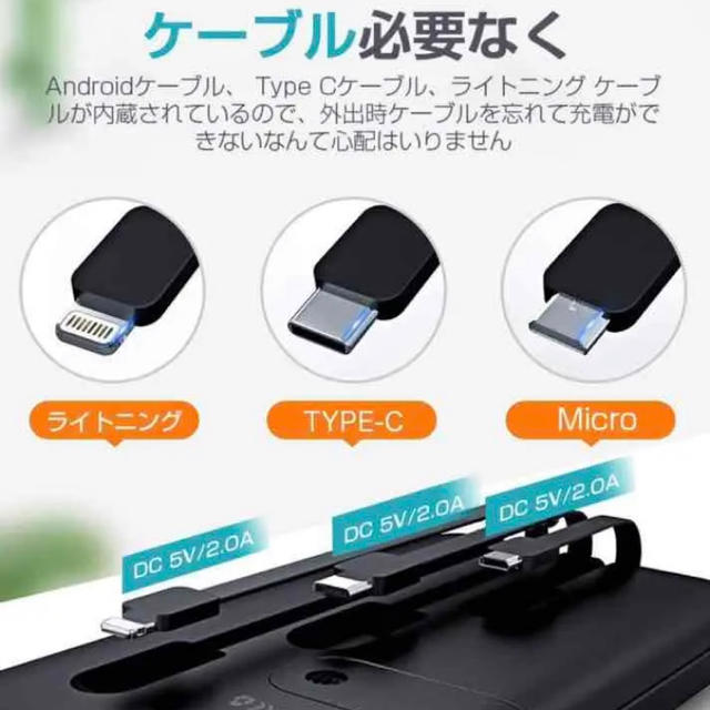 モバイルバッテリー　急速充電 スマホ/家電/カメラのスマートフォン/携帯電話(バッテリー/充電器)の商品写真