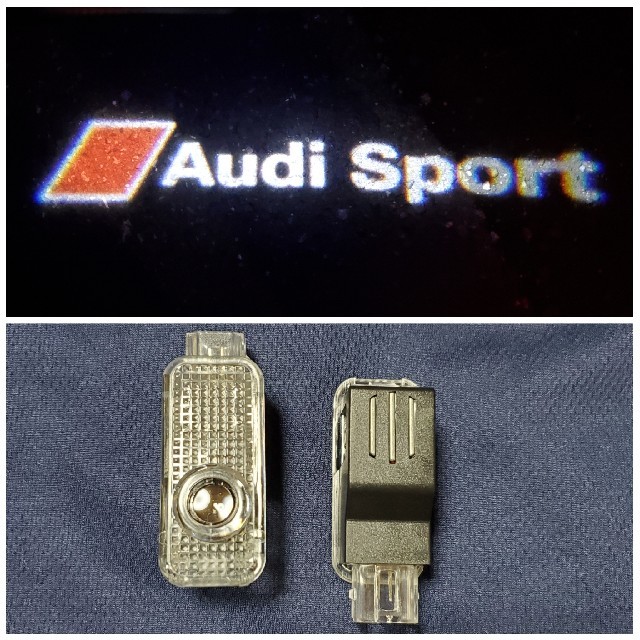 AUDI(アウディ)のアウディ カーテシランプ ドアエントリーライト Audi Sport【2個】 自動車/バイクの自動車(車内アクセサリ)の商品写真
