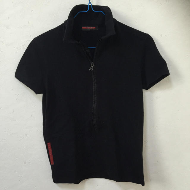 PRADA(プラダ)のプラダ ポロシャツ レディースXS 黒 レディースのトップス(ポロシャツ)の商品写真