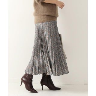 スピックアンドスパン(Spick & Span)のSpick and Span チェックプリーツスカート(ロングスカート)