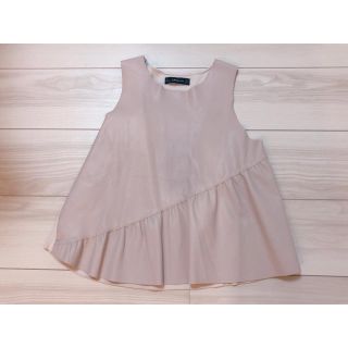 ザラ(ZARA)の★ZARA ザラ エコレザー フレア タンクトップ ピンクベージュ XS★(タンクトップ)