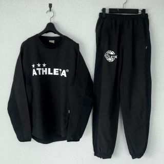 アスレタ(ATHLETA)のATHLETA ピステ シャカシャカ セットアップ 上下セット ブラック ロゴ(ウェア)