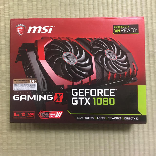 MSI GEFORCE GTX 1080 GAMING X 8GPC/タブレット