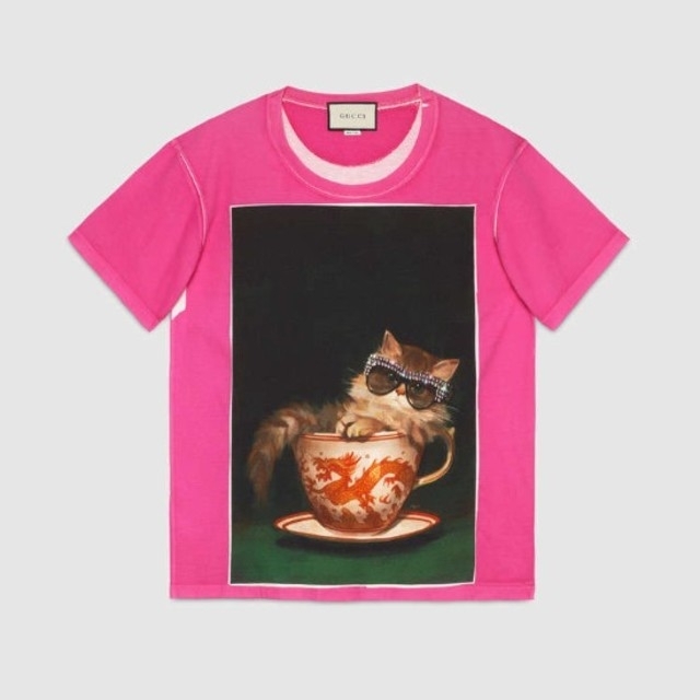 希少 GUCCI 猫プリントTシャツ | フリマアプリ ラクマ
