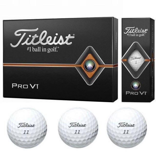 タイトリスト　PRO V1ゴルフボール1ダース　11・33・55・77