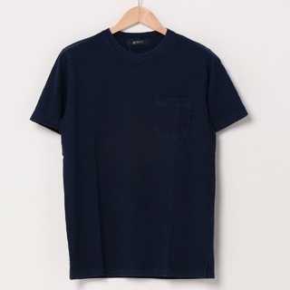 ナノユニバース(nano・universe)のインディゴクルーネックTシャツ Mサイズ(Tシャツ/カットソー(半袖/袖なし))