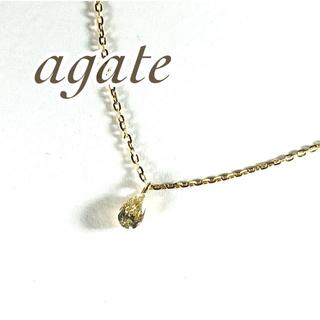アガット(agete)のアガット ペアシェイプダイヤ K18YG ネックレス 雫(ネックレス)