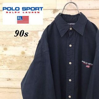 【dsk様専用】90sポロスポーツラルフローレン☆ワンポイント刺繍ロゴ長袖ビッグ(シャツ)