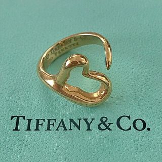 Tiffany Co ティファニー オープンハート リング K18 750 ゴールド 指輪の通販 ラクマ