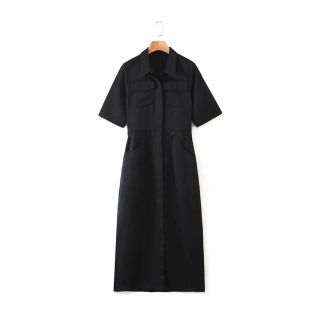 ザラ(ZARA)の1987＊S/S black ベーシック ワンピース(ひざ丈ワンピース)