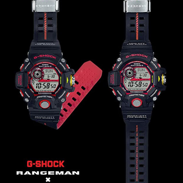 G-SHOCK(ジーショック)の緊急消防援助隊コラボレーションモデル GW-9400NFST-1AJR メンズの時計(腕時計(デジタル))の商品写真