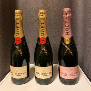 モエエシャンドン(MOËT & CHANDON)のモエシャンドン　MOET &CHANDON  白　ロゼ3本セット (シャンパン/スパークリングワイン)