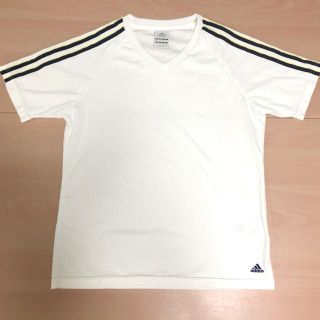 アディダス(adidas)のadidas climalite Vネック袖ラインTシャツ(Tシャツ(半袖/袖なし))