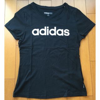 アディダス(adidas)のアディダス　Tシャツ　黒　adidas  J OT ブラック(Tシャツ(半袖/袖なし))