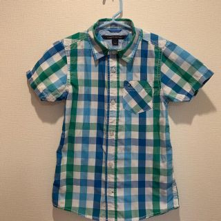 トミーヒルフィガー(TOMMY HILFIGER)の美品　トミーヒルフィガー　110cm 男の子　半袖シャツ チェックシャツ(Tシャツ/カットソー)