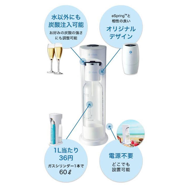 【美品】 Amway eソーダ 炭酸水メーカー eSodaソーダ