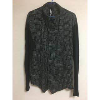 ヨウジヤマモト(Yohji Yamamoto)のとくいち様専用 13SS Yohji Yamamoto 水玉黒シャツ(シャツ)